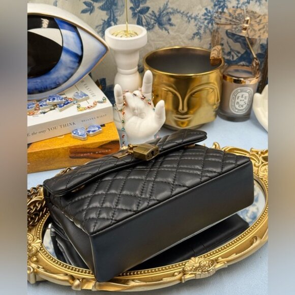 🆕 KURT GEIGER LONDON 🧿 NWOT Mini Brixton Lock Leather Convertible Shoulder Bag - Picture 9 of 15